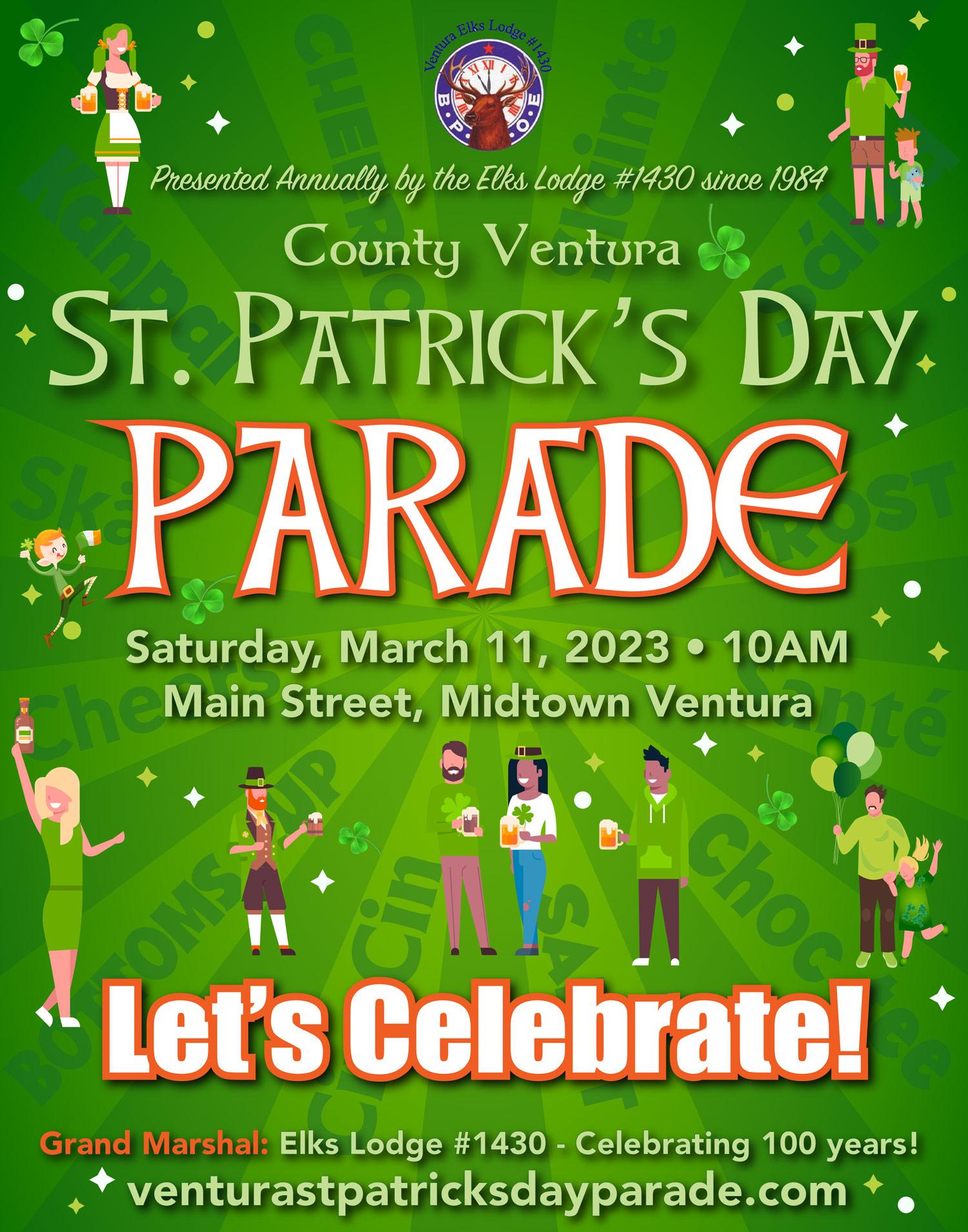 2023 Ventura St Patricks Day Parade poster